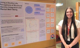 Ella presenting preliminary data for her honours thesis on bicultural identity.